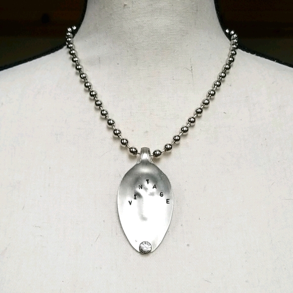 Hand Crafted Repurposed Vintage Spoon Ball Chain Necklace - Picture 14 of 16